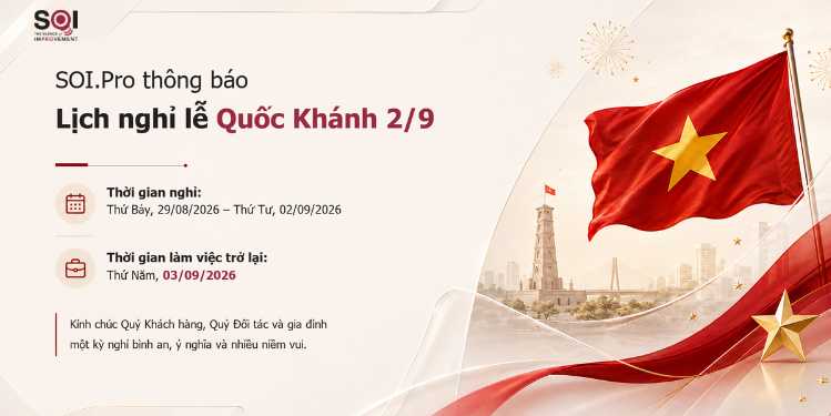 🎉SOI.Pro thông báo lịch nghỉ lễ Quốc khánh 2/9
