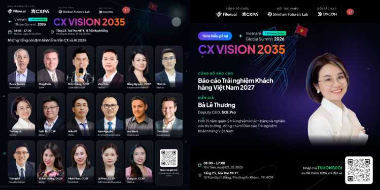 VCXP Global Summit 2026: Khi AI không còn là lợi thế, doanh nghiệp sẽ cạnh tranh bằng trải nghiệm khách hàng